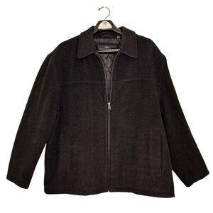 Dockers Mens Wool Blend Jacket XXL Quilted Interior Front Zip